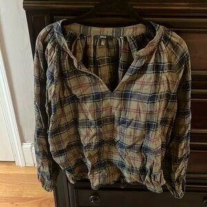 Drew plaid long sleeved shirt